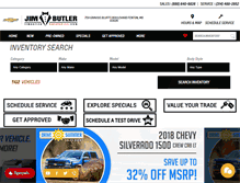 Tablet Screenshot of jimbutlerchevrolet.com